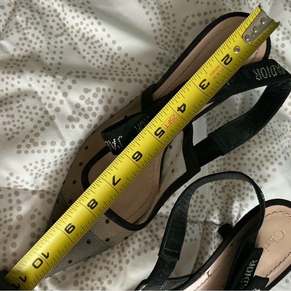 J’adior Dior Pointy Toe Polka Dot Slingback Heel 38.5 - Picture 4 of 5